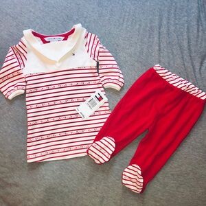 Tommy Hilfiger Baby Girl Size 3-6 Months Anchor 2 Piece Layette Set NWT